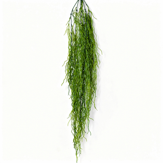 Planta artificiala curgatoare cu fire ondulate, 80 cm, verde, Ruyidecor