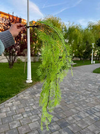 Planta artificiala curgatoare tip asparagus, 85 cm, verde, Ruyidecor
