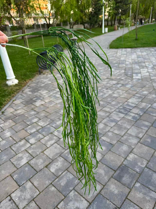 Planta artificiala curgatoare tip iarba, 60 cm, verde, Ruyidecor