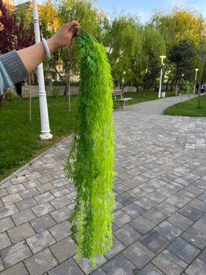 Planta artificiala curgatoare cu frunzis fin, 90 cm, 3 nuante, Ruyidecor