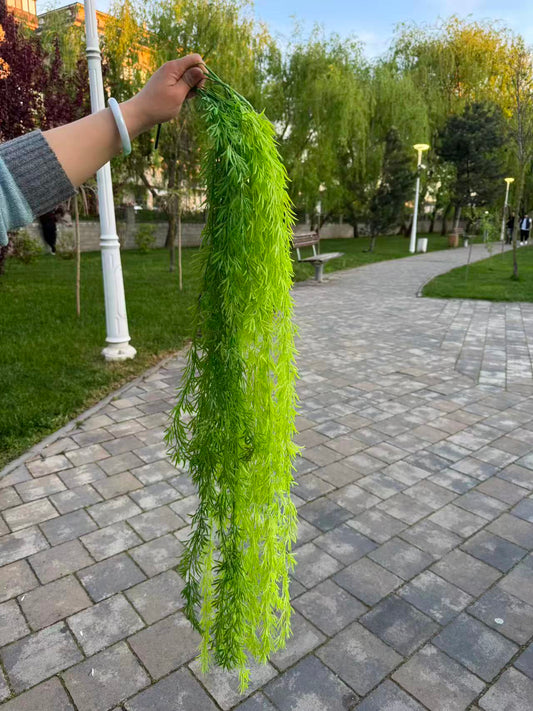 Planta artificiala curgatoare cu frunzis fin, 90 cm, 3 nuante, Ruyidecor