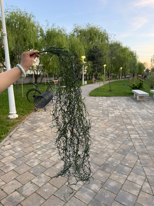 Planta artificiala curgatoare cu frunzis spiralat, 90 cm, 2 nuante, Ruyidecor