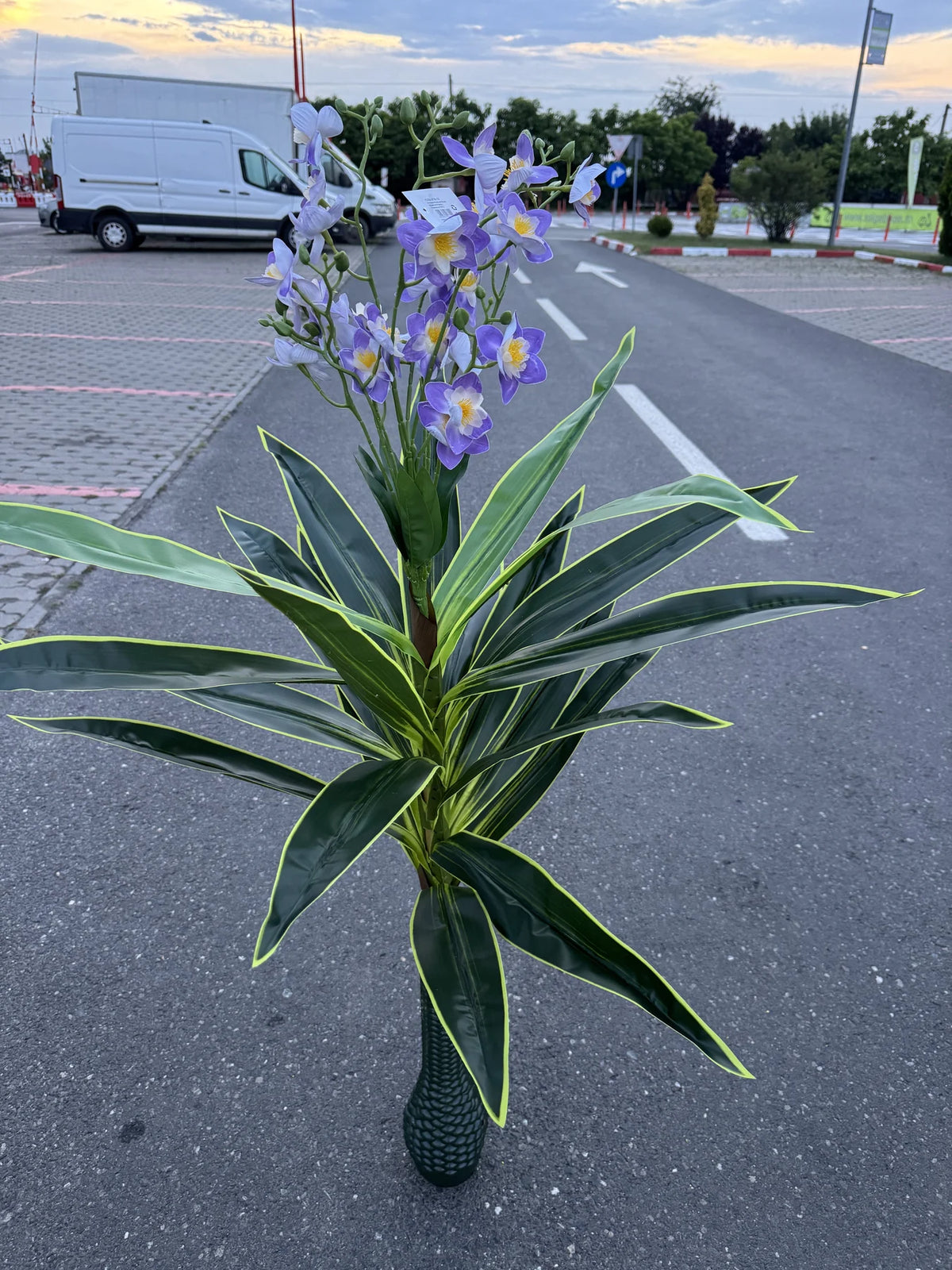 Planta artificiala decorativa cu flori, 140 cm, Ruyidecor