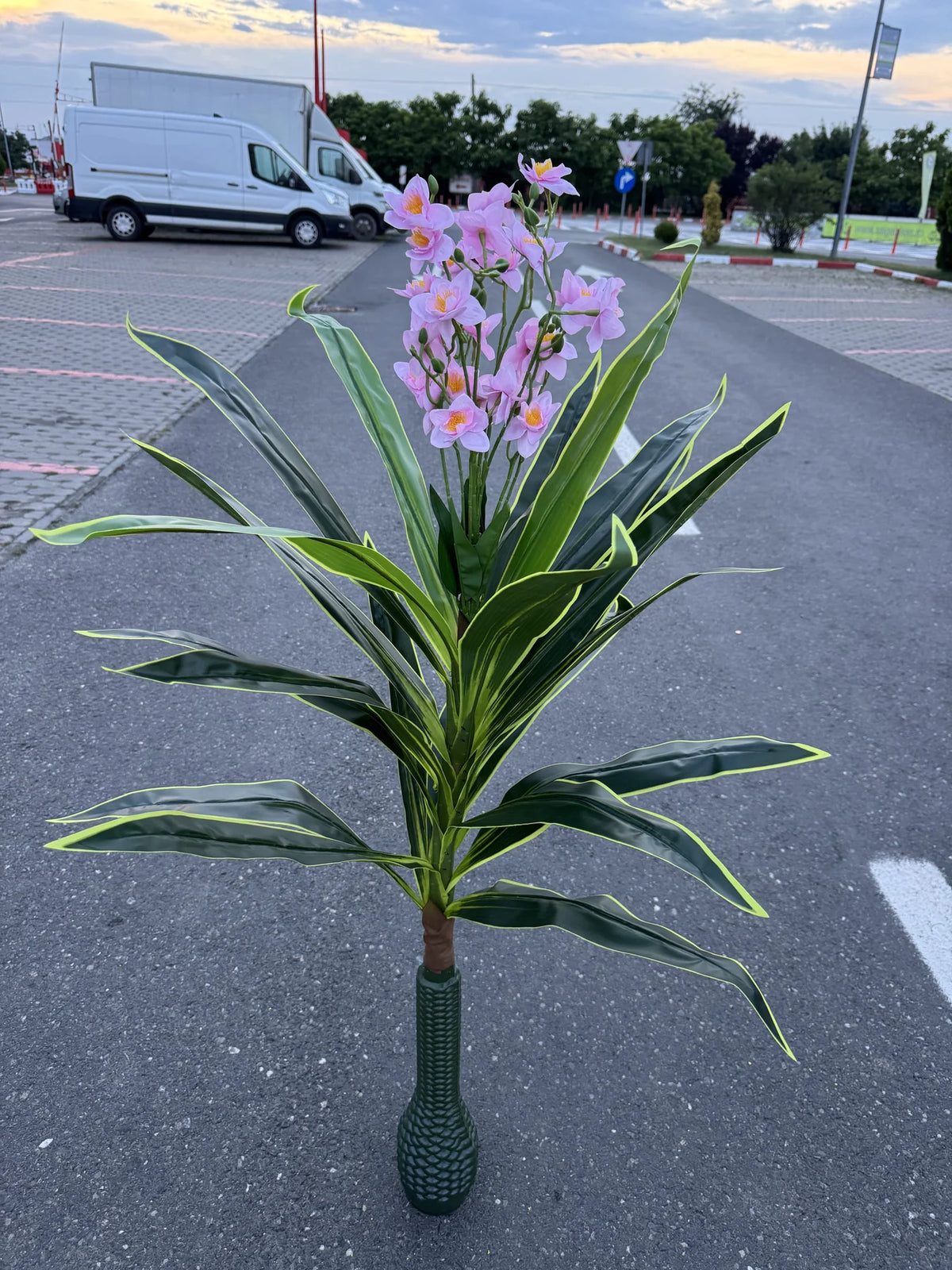 Planta artificiala decorativa cu flori, 140 cm, Ruyidecor