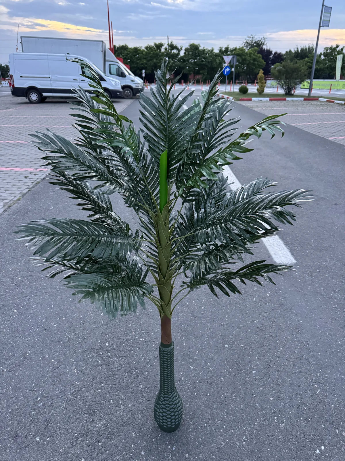 Planta palmier artificiala decorativa, 65 cm, verde, Ruyidecor