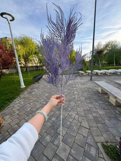 Ramura artificiala decorativa cu frunzis fin, 80 cm, 3 culori, Ruyidecor