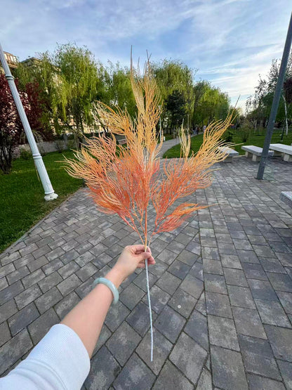 Ramura artificiala decorativa cu frunzis fin, 80 cm, 3 culori, Ruyidecor