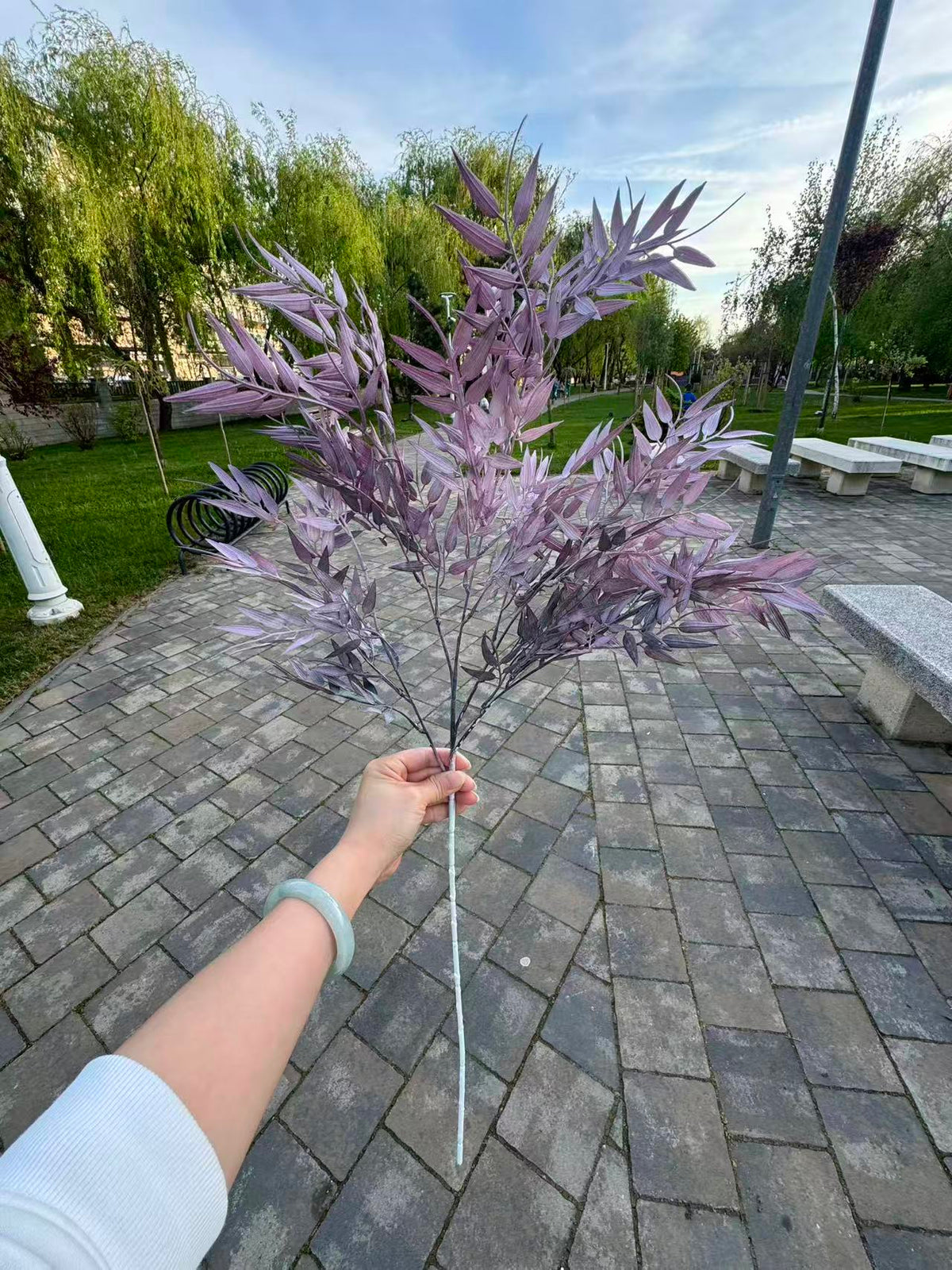 Ramura bambus artificiala, 85 cm, 4 culori, Ruyidecor