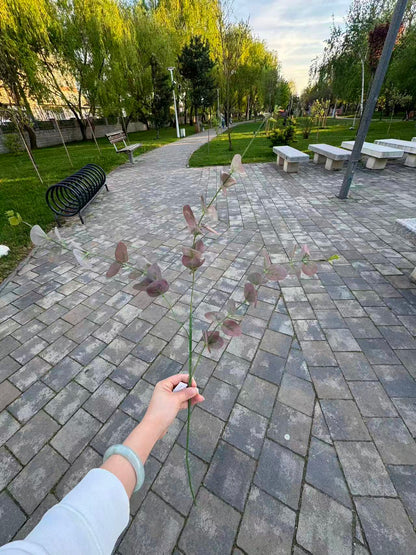 Ramura eucalipt artificiala, 80 cm, verde sau roz, Ruyidecor
