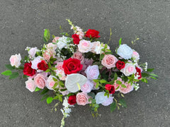Aranjament floral artificial decorativ, 75x50 cm, diverse culori, Ruyidecor
