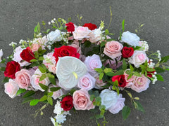 Aranjament floral artificial decorativ, 75x50 cm, diverse culori, Ruyidecor