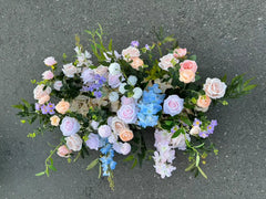 Aranjament floral artificial decorativ, 75x50 cm, diverse culori, Ruyidecor