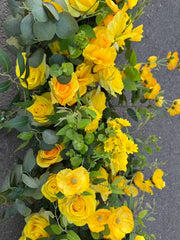Aranjament floral artificial pentru evenimente, 2 m x 40 cm, diverse culori, 1 bucata, Ruyidecor