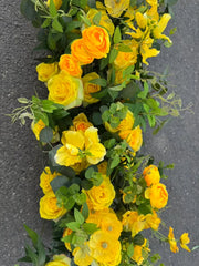 Aranjament floral artificial pentru evenimente, 2 m x 40 cm, diverse culori, 1 bucata, Ruyidecor