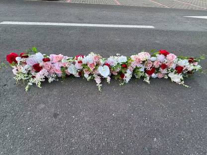 Aranjament floral artificial pentru evenimente, 2 m x 40 cm, diverse culori, 1 bucata, Ruyidecor