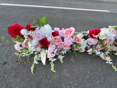Aranjament floral artificial pentru evenimente, 2 m x 40 cm, diverse culori, 1 bucata, Ruyidecor