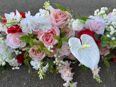 Aranjament floral artificial pentru evenimente, 2 m x 40 cm, diverse culori, 1 bucata, Ruyidecor