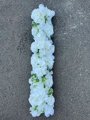 Arc de nuntă artificial cu flori decorative, 88x12 cm, Ruyidecor