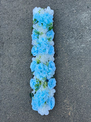 Arc de nuntă artificial cu flori decorative, 88x12 cm, Ruyidecor
