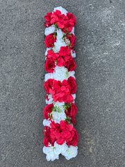 Arc de nuntă artificial cu flori decorative, 88x12 cm, Ruyidecor