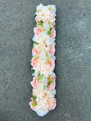 Arc de nuntă artificial cu flori decorative, 88x12 cm, Ruyidecor