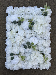 Panou decorativ cu flori artificiale roz și frunze decorative, diverse culori, 40x60 cm, Ruyidecor