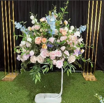 Aranjament floral regal cu flori artificiale, 60x60 cm, diverse culori, Ruyidecor