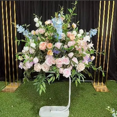 Aranjament floral regal cu flori artificiale, 60x60 cm, diverse culori, Ruyidecor
