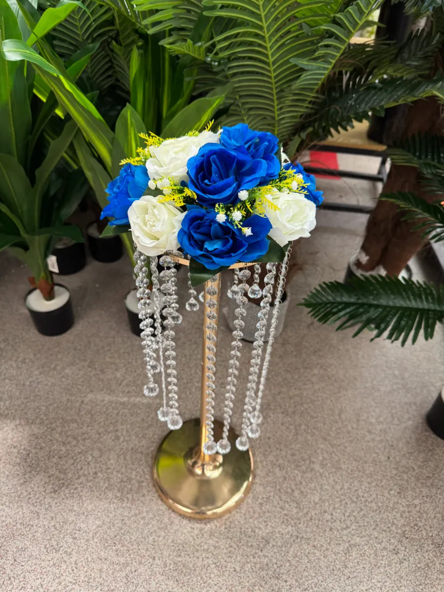Buchet artificial cu flori decorative, 11 capete, 40 cm, diverse culori, Ruyidecor