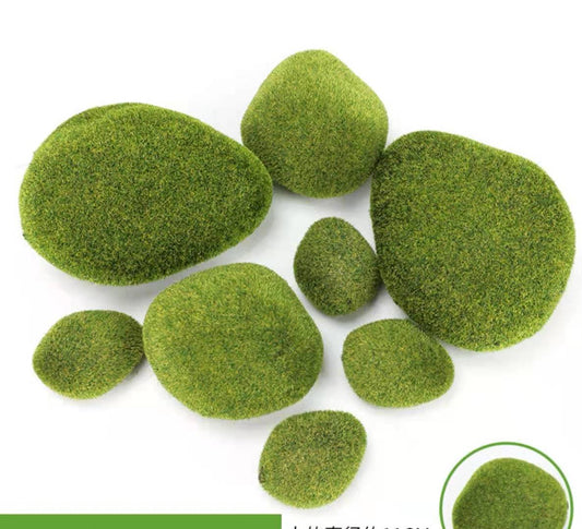 Pietre muschi artificial 8 buc pe set potrivite pentru decoratiunile dvs