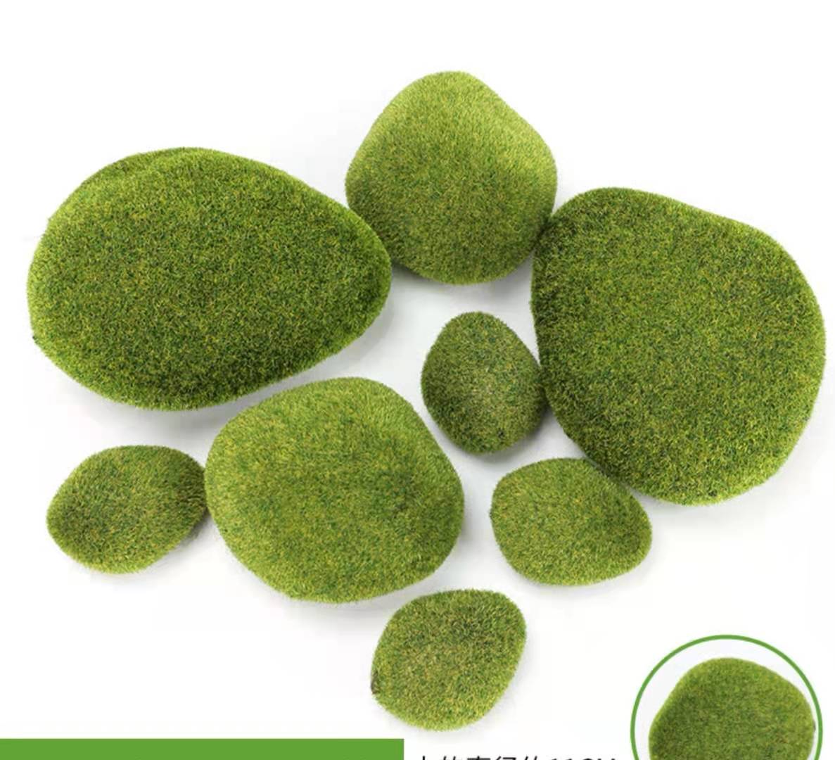 Pietre muschi artificial 8 buc pe set potrivite pentru decoratiunile dvs